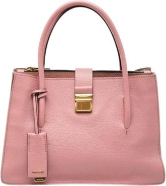 Miu Miu Pre-owned Handbag - Dames - Vintage Handtas - Roze - ONE Size - Leer - Vintage