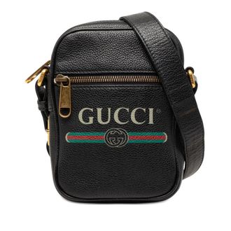 Gucci Pre-owned Gucci Mini Grained Calfskin Logo Crossbody Unisex ZCY1Q9HDH975HOQW