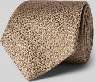 Joop Krawatte aus Seide mit Strukturmuster (8 cm) in Beige, Gr&ouml;&szlig;e 1