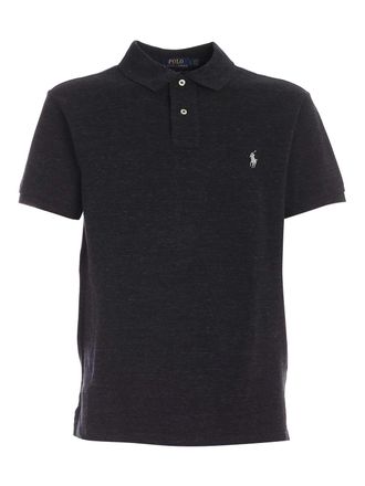 Polo Ralph Lauren Logo embroidery Slim Fit polo shirt in grey