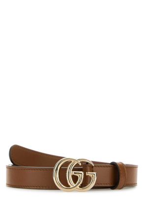 Gucci Brown leather GG belt