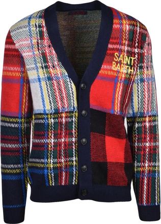 MC2 Saint Barth Truien & Vesten, Heren, Veelkleurig, S, Wol, Cardigan met knopen