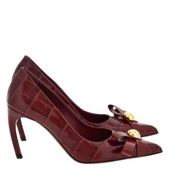 Ferragamo Brilda 85 Leather Pumps, Size 7 C