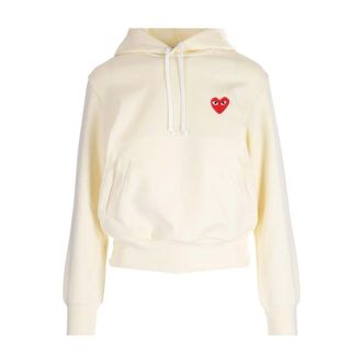 Comme Des Gar&ccedil;ons Classic-Style Hoodie - female - Comme des Gar&ccedil;ons Play - Hoodies - Beige - L - Sweatshirts & Hoodies