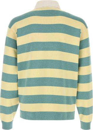 Gucci Mens Striped Cotton Polo Shirt Multicolor