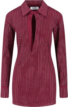 The Attico Rhinestone Mini Dress