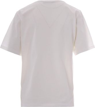 Max Mara Womens T-Shirt Straight Cut Optical White Cotton T-Shirts & Jerseys