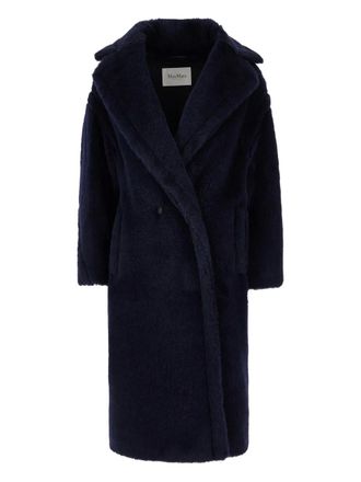 Max Mara Oversized jas van alpacablend - Blauw