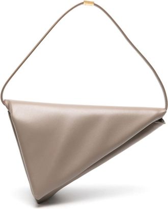 Marni Prisma leather triangle bag - women - Calf Leather/Polyurethane/Cotton - One Size - Neutrals