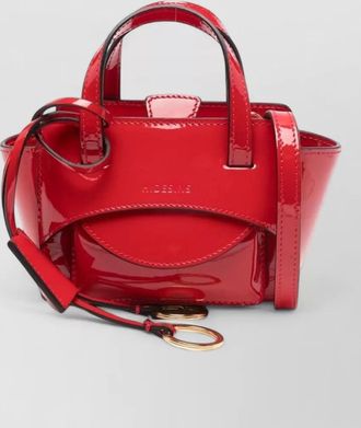 Hidesins xs leather tote bag top handle crossbody