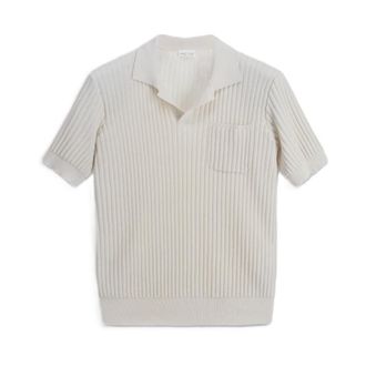 Roberto Collina Polo Shirts, male, Beige, Size: 2XL Polo MC Costa Piatta