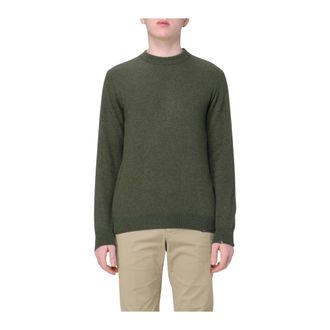 Paul & Shark Paul & Shark, Round-neck Knitwear, male, Green, Size: L Crew Neck Wool Sweater