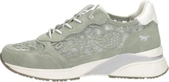 Mustang Sneakers Laag - Dames - Sneakers - Groen - 37 EU - Schoenen