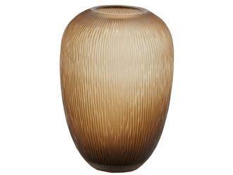 Schubiger M&ouml;bel Vase Amber Geschliffen H: 34 cm