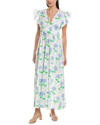 Sail to Sable Sail To Sable V-Neck Flutter Sleeve Maxi Dress