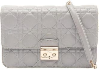 Dior Pre-owned Borsa a Spalla Miss Dior in Pelle - - Pre-owned - Donna - Grigio - ONE SIZE