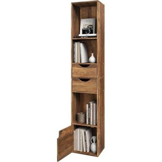 Woltu Libreria scaffale Casa Ufficio Soggiorno Archiviazione, Legno Marrone