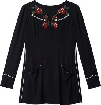 Isabel Marant Abito corto Youma con perline - Nero