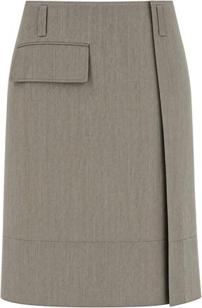 Marni Gonna midi in lana con tasca - - Skirts - Donna - Grigio - S