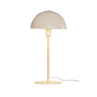 Nordlux L&aacute;mpara de mesa sencillo beige de metal y pantalla en forma de c&uacute;pula
