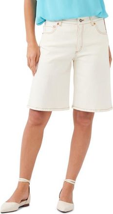 Karen Kane Denim Bermuda Shorts in Natural at Nordstrom, Size 10
