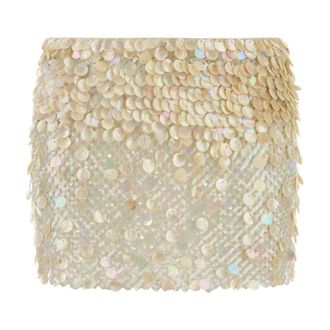 Alanui Short Skirts, female, Beige, Size: XS/S Light Between Palms Mini Skirt