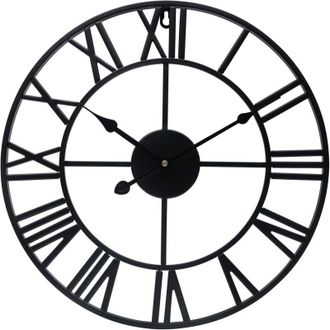 OEM Reloj De Pared Redondo De Metal Estilo Vintage, Silencioso, Sin Tictac, Funciona Con Pilas, 40 Cm -crezuo