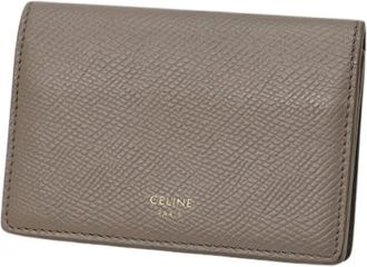 Celine Pre-owned Business card case - Dames - Vintage Accessoires - Bruin - ONE Size - Leer - Vintage