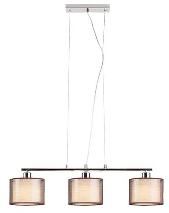 Rabalux Lampada A Sospensione Anastasia Metallo Cromato Tessile / Marrone B: 80cm H: 100cm