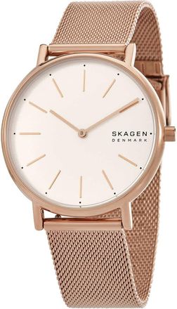 Skagen Signatur Quartz White Dial Rose Gold-tone Ladies Watch SKW2784
