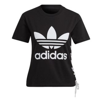 adidas (WMNS) adidas Always Original Trefoil T-Shirt Asia Sizing Black White HS2599