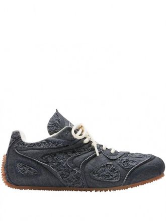 Axel Arigato Mens Slow Runner Denim Sneakers In Black