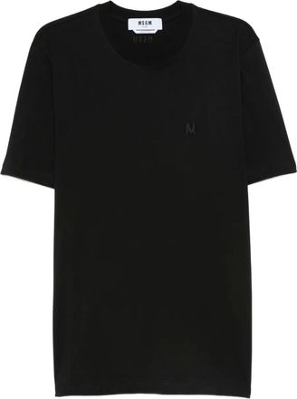 Msgm T-shirt in cotone con logo - Nero