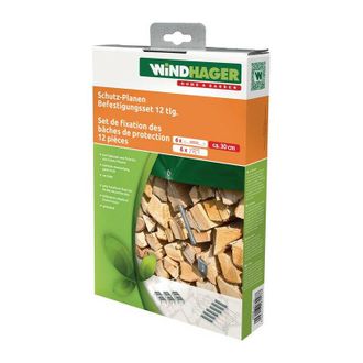 WINDHAGER Fijo Juego P. Lonas Protectores De Lonas De Lona 6 Resortes Y 6 Garras De Madera (por 8)