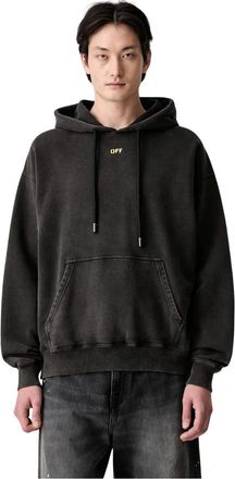 Off-white Hoodies & sweatvesten, Heren, Zwart, XL, Katoen, Fallen Caravaggio Hoodie