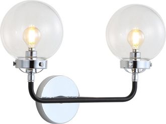 Jonathan Y Designs Jonathan Y Designs Caleb 2-Light 18In Brass Wall Sconce