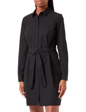 Pieces Bestseller A/S Womens Pcnika LS Shirt Tie Dress Noos Bc Dress, Black, M
