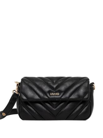 Liu Jo chevron-pattern crossbody bag - women - Polyurethane - One Size - Black