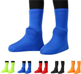 Generic Anti-Slip Anti-Friction High Top Snow Boots Galoshes,Reusable Waterproof Shoe Covers for Adult, Men Women Outdoor Cycling Camping and Fishing,New (BLU