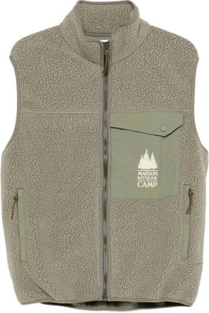 Maison Kitsun&eacute; Jassen, Heren, Groen, M, Vests