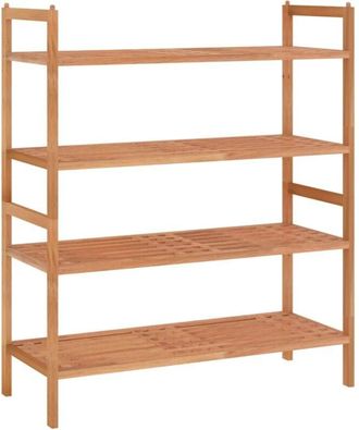 vidaXL Zapateros Madera Maciza Nogal 2 Unidades 69x27x41 Cm Vidaxl