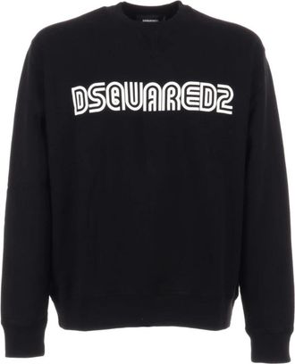 Dsquared2 Katoenen Sweatshirt - Heren - Sweatshirts - Zwart - S - Katoen - Hoodies & sweatvesten