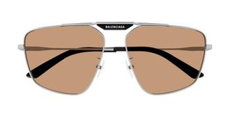 Balenciaga BB0246SA Asian Fit 006 Mens Sunglasses Silver Size 61