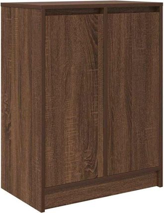 vidaXL Shoe Cabinet Brown Oak 57x34x76 cm Engineered Wood Vidaxl
