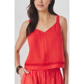 Splendid Stella Linen Tank in Scarlet Red at Nordstrom, Size X-Small
