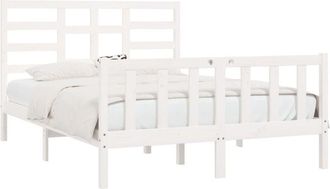 vidaXL Bed Frame without Mattress White 160x200 cm Solid Wood Pine vidaXL