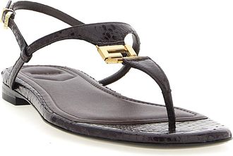 Fendi Womens Purple Elastane Flat Sandals