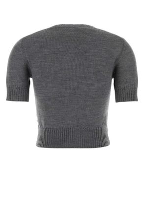 Jil Sander Womens Dark Grey Wool Sweater Londonfog Lana Vergine Maglieria