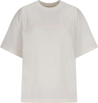 Jil Sander Logo T-Shirt - Dames - T-shirts - Wit - XS - Katoen - Tops