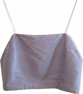 Foemina Womens Kora Cropped Top In Steel Blue